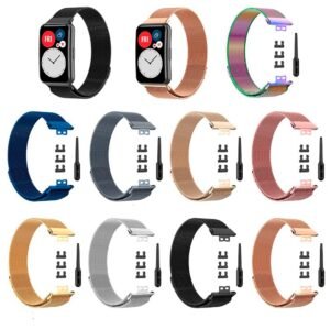 Huawei watch fit correa metálica+protector de pantalla