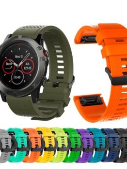 Pulso en silicona en para garmin fenix 22mm