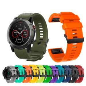Pulso en silicona en para garmin fenix 22mm