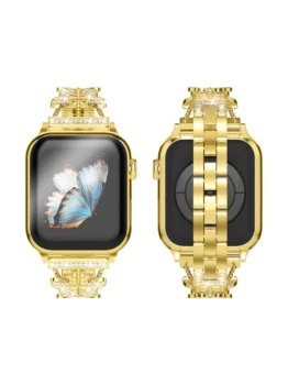 Manilla Metálica Mariposa Para Apple Watch De 42-44-45 mm